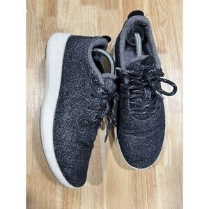 Allbirds Wool Runner Mizzle Athletic Shoes Mens 10 Black Gray White Breathable